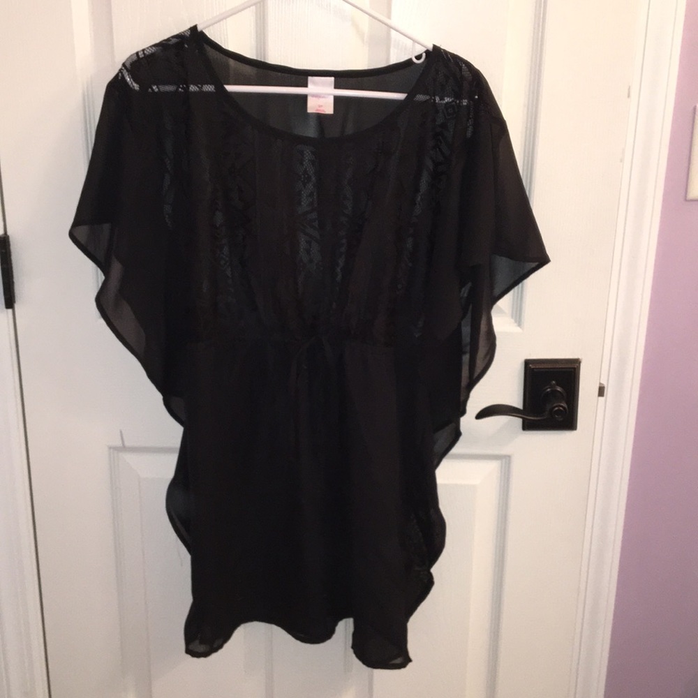 Black beach coverup